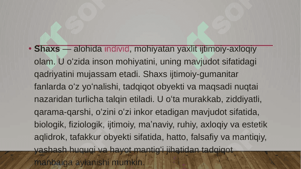 Inson shaxs sifatida umumiy tasavvurlar 3