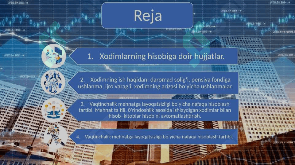 Mehnatga haq to‘lash va ish haqi bo‘yicha hisob-kitoblar hisobini avtomatlashtirish 2