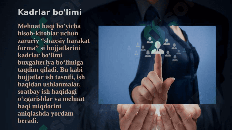 Mehnatga haq to‘lash va ish haqi bo‘yicha hisob-kitoblar hisobini avtomatlashtirish 4