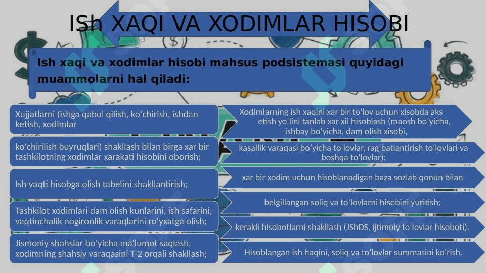Mehnatga haq to‘lash va ish haqi bo‘yicha hisob-kitoblar hisobini avtomatlashtirish 7