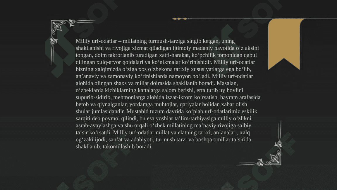 Milliy urf odatlar 4