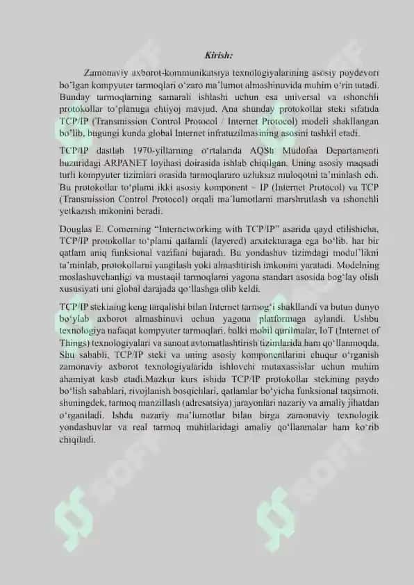 TCP/IP protokollar steki 2