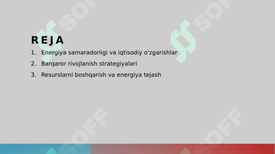 “Mamlakat iqtisodiyotining energiya samaradorligini oshirish yo‘nalishlari. 2
