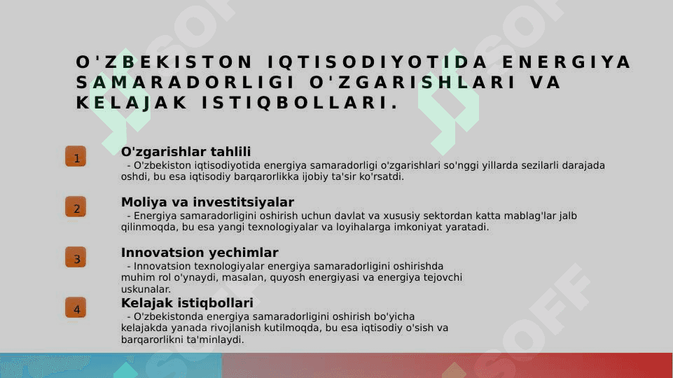 “Mamlakat iqtisodiyotining energiya samaradorligini oshirish yo‘nalishlari. 8