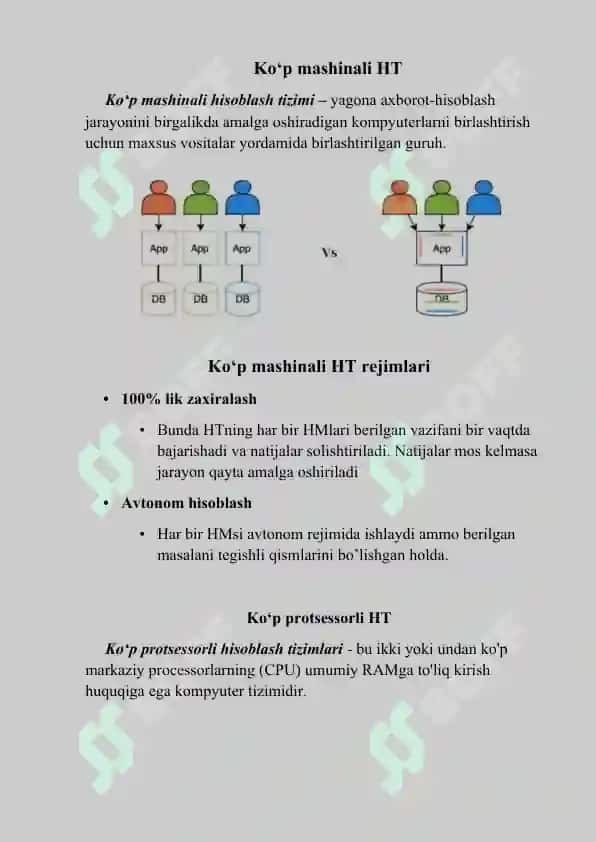 Kompyuterning tashkiliy qisimlari, asosiy kursatgichlari va xususiyatlarini o`rganish 3