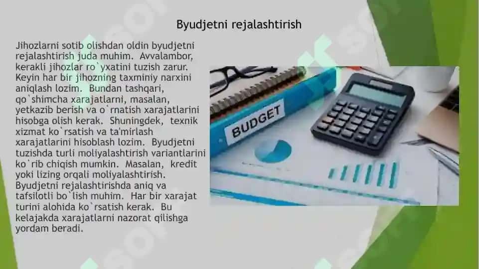 Texnologik jihozlarni tanlash 5