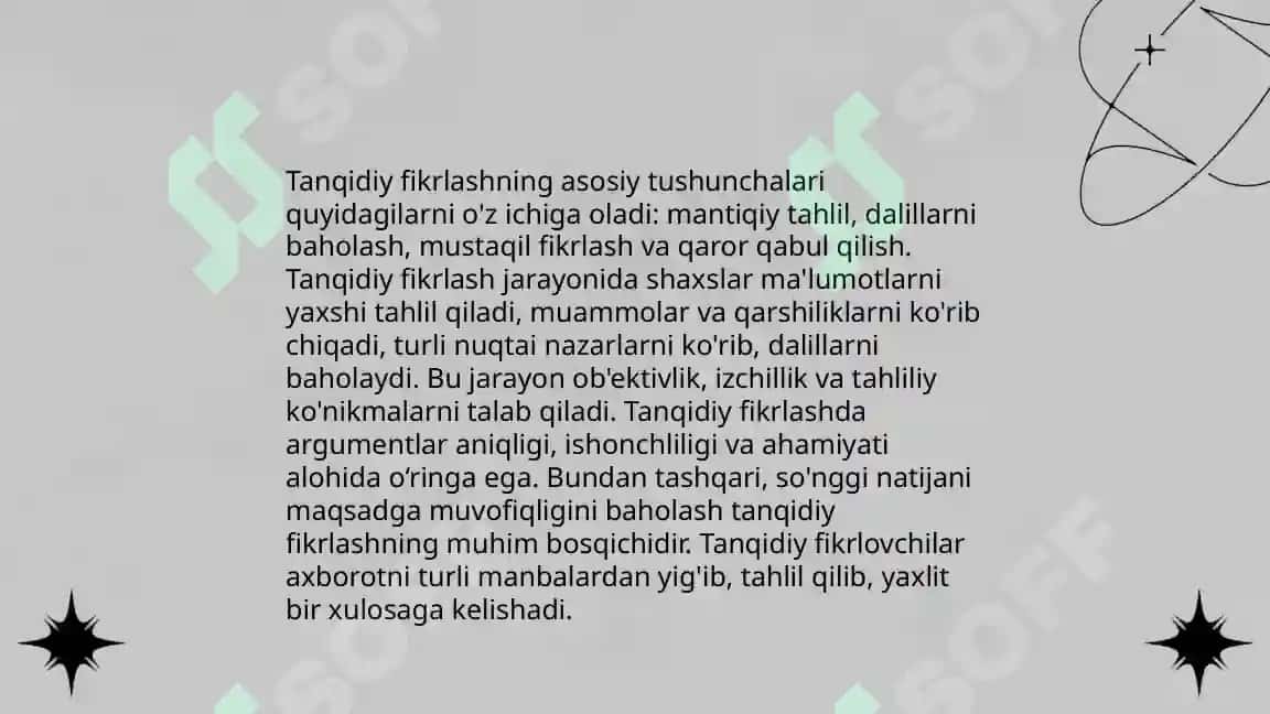 Tanqidiy fikrlashning o’n qoidasi 3