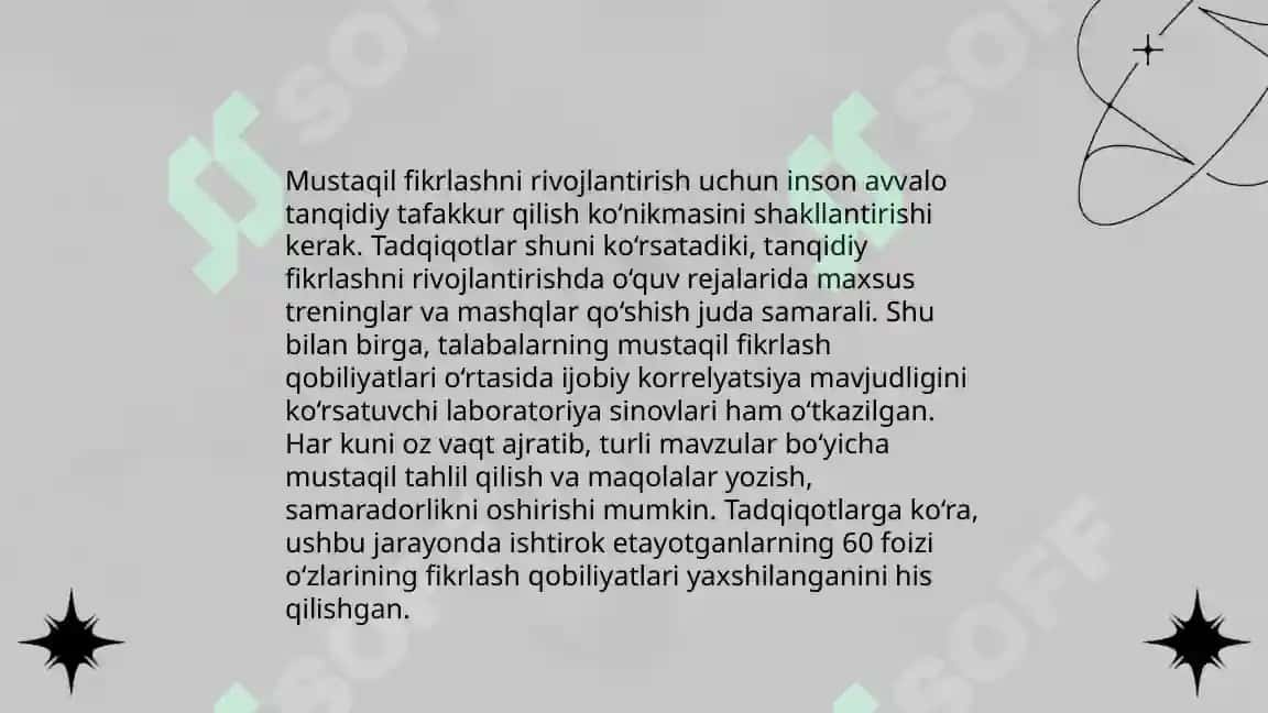 Tanqidiy fikrlashning o’n qoidasi 4