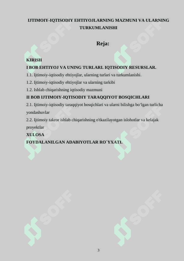 IJTIMOIY-IQTISODIY EHTIYOJLARNING MAZMUNI VA ULARNING TURKUMLANISHI 3