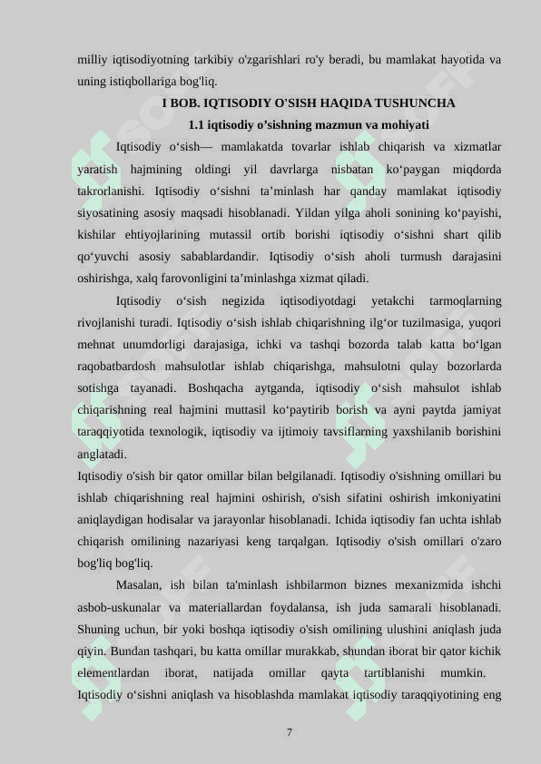 IQTISODIY O'SISHNING HOZIRGI ZAMON SHAKLI VA UNING YANGICHA SIFATI 7
