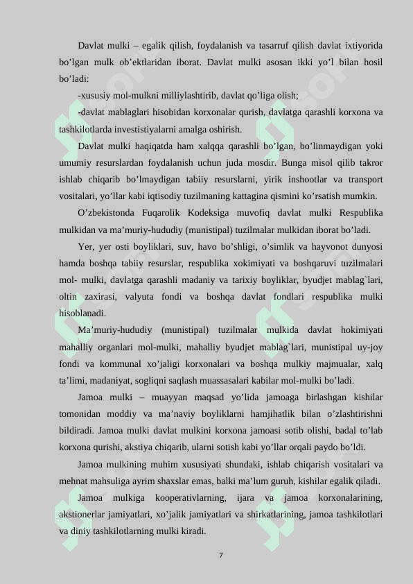 IJTIMOIY IQTISODIY TIZIMLAR VA ULARNING ANDOZALARI 7