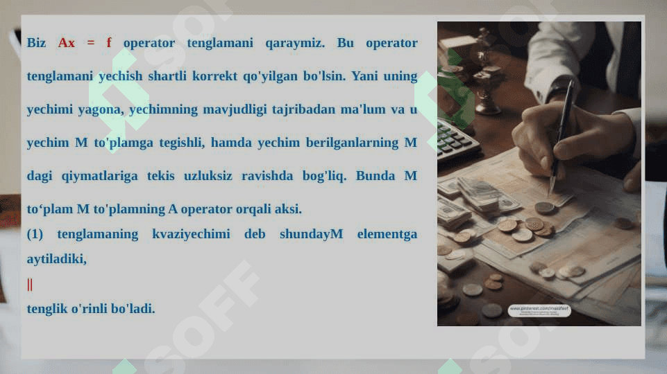 Shartli korrekt masala taqribiy yechimini kvaziyechim orqali aniqlash 2
