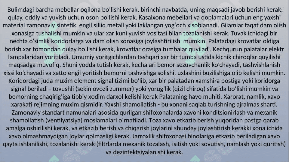 Xirurgiya bo'limi tuzulmasi . 4