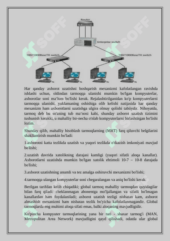 Tarmoqlar va ularning turlari 4