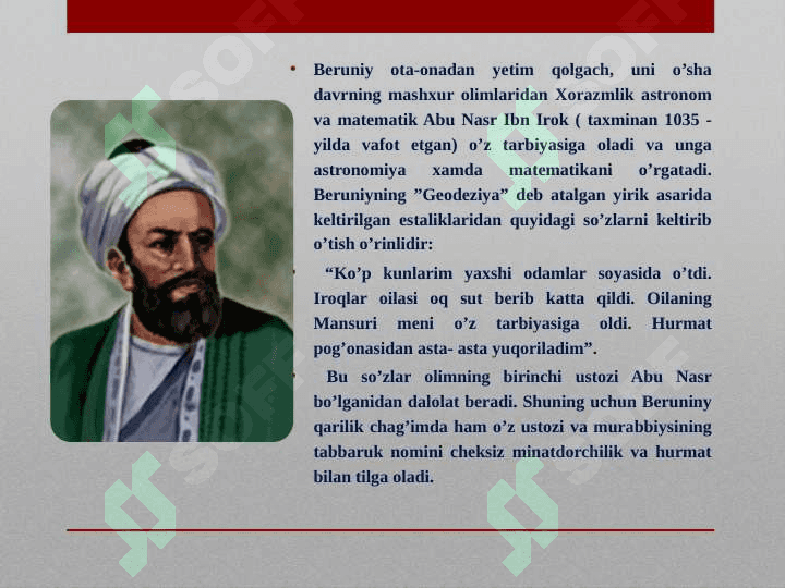 ABU RAYXON BERUNIY  ASARLARIDA DINIY MAROSIMLARNING YORITILISHI 4