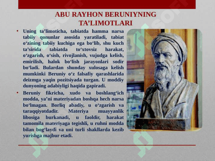 ABU RAYXON BERUNIY  ASARLARIDA DINIY MAROSIMLARNING YORITILISHI 7