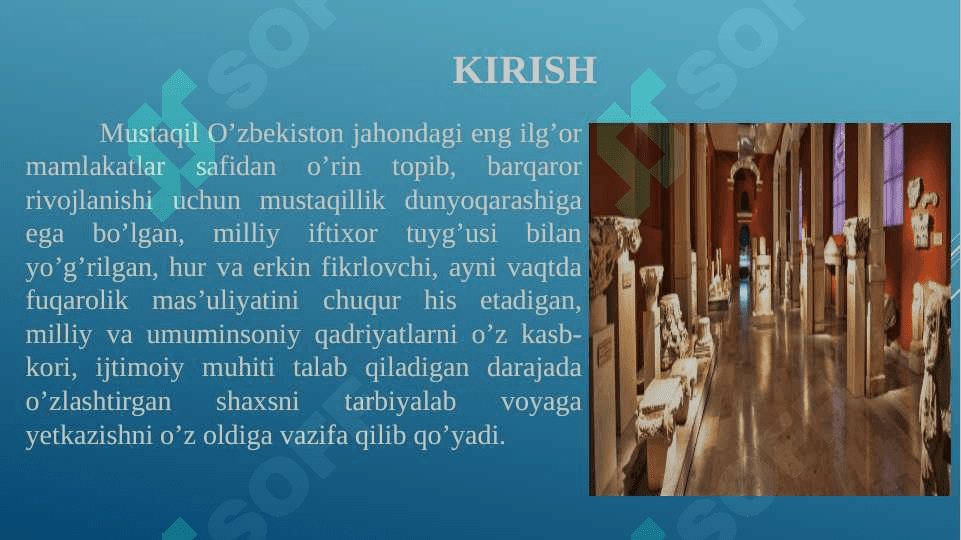 MUZEYLАR – TАRIXIY XOTIRАNI JONLАNTIRISh OMILI 3
