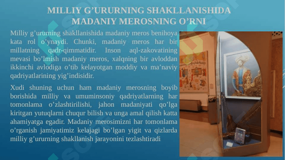 MUZEYLАR – TАRIXIY XOTIRАNI JONLАNTIRISh OMILI 6