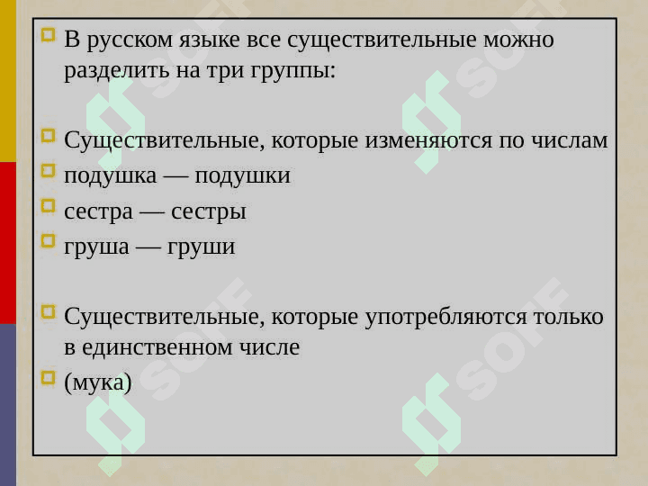 Множественное число имен существительных 4