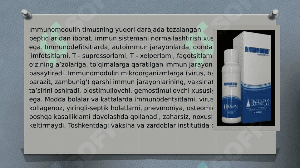 IMMUNITETGA TASIR ETUVCHI MODDALAR 5