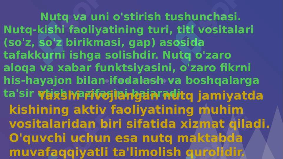 O'qish darslarida o'quvchilar nutqini o'stirish 3