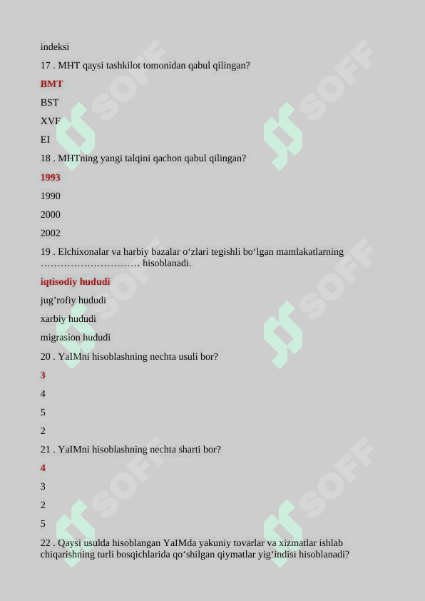Makroiqtisodiyot fanidan test savollari va javoblari. 4