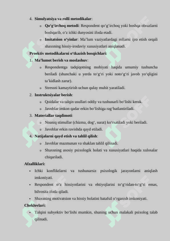 Shaxs psixadiognostikasida proektiv metodikalar otkazish 3