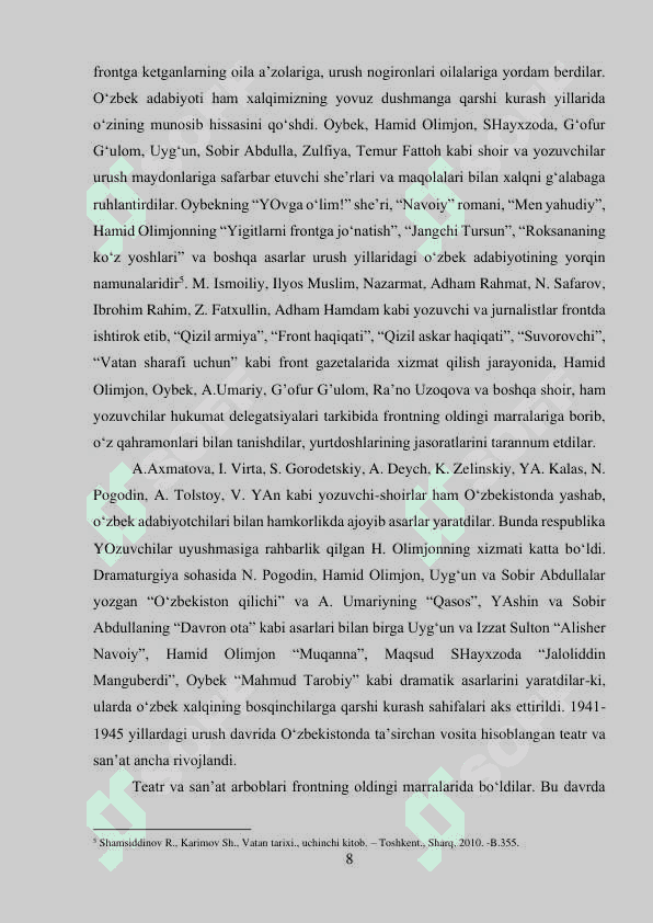Sovet davrida O’zbekistonda Fanlar akademiyasining shakillanishi 8