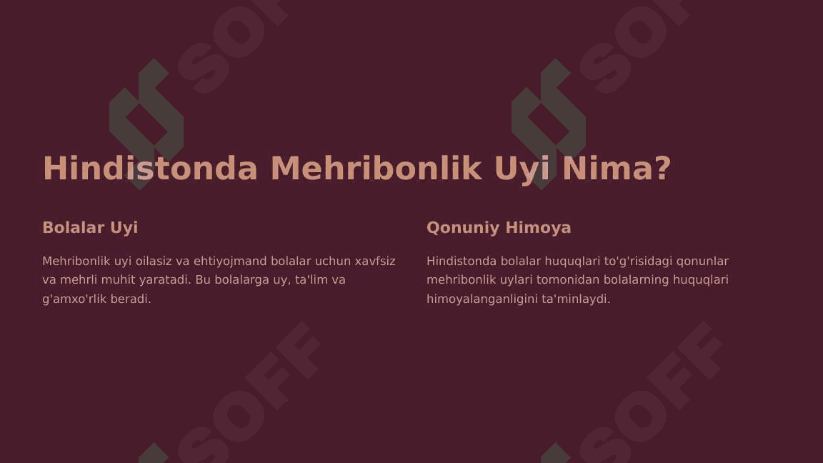 Hindistondagi Mehribonlik Uyi 2