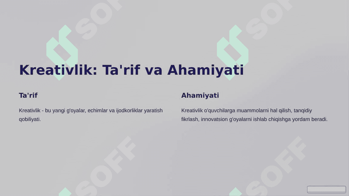 O’quvchilarda XXI asr ko'nikmalarini shakillantirishda kreativ yondashuv 2