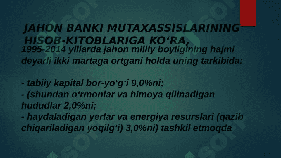 “ЯШИЛ ИҚТИСОДИЁТ”НИ БАҲОЛАШ АМАЛИЁТИ ВА ИНДИКАТОРЛАРИ 4