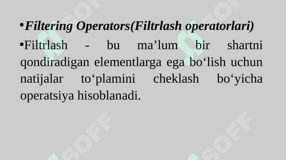 LINQ texnologiyalari va operatorlari 4