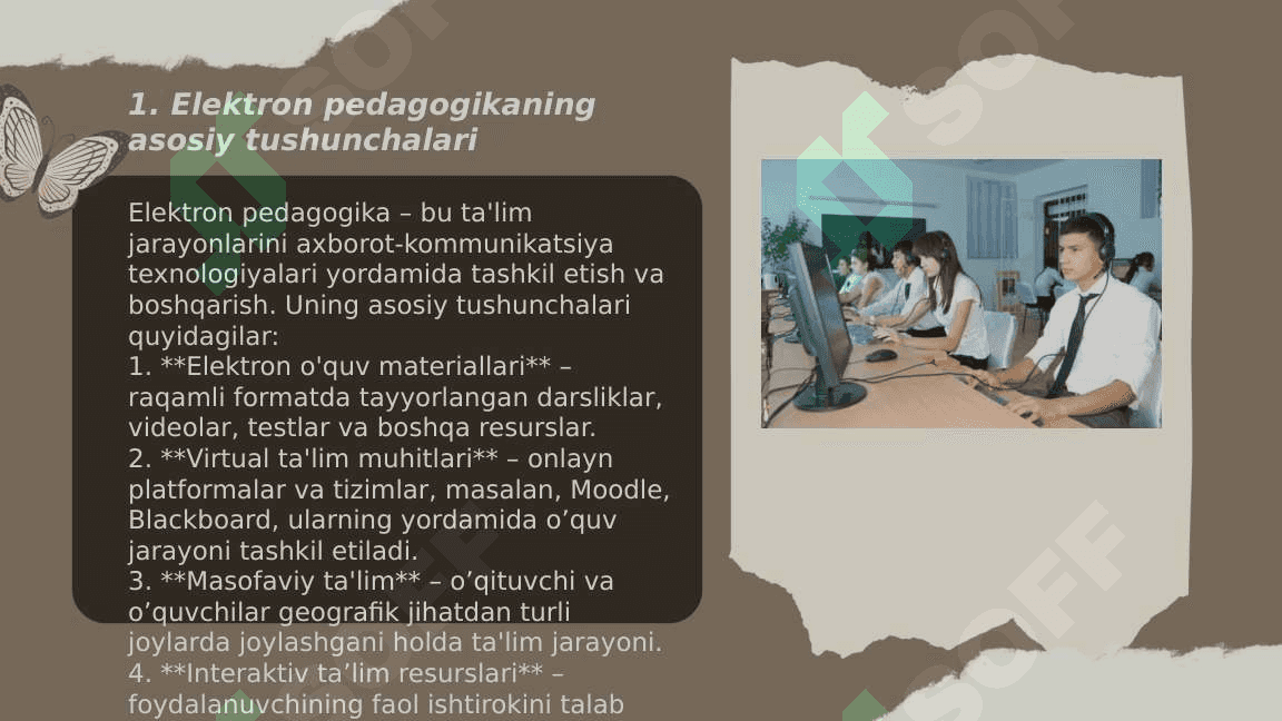 Elektron pedagogika - pedagogikaning zamonaviy tarmog'i sifatida 3