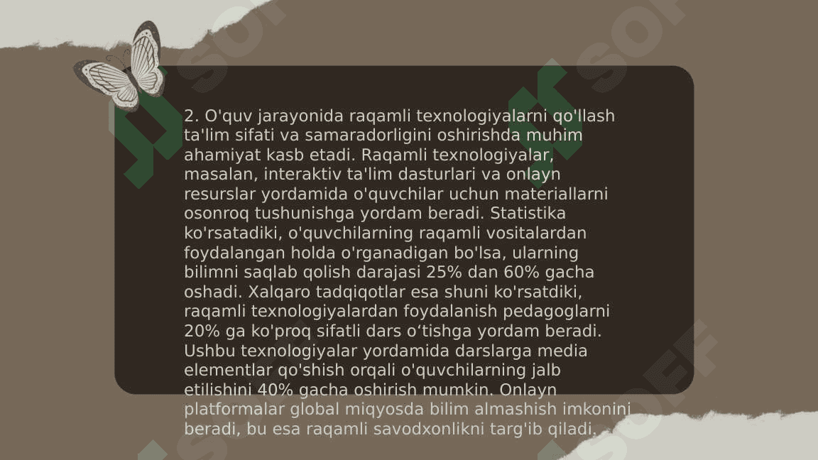 Elektron pedagogika - pedagogikaning zamonaviy tarmog'i sifatida 4