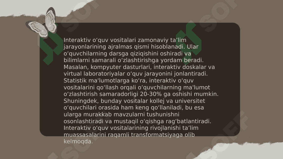 Elektron pedagogika - pedagogikaning zamonaviy tarmog'i sifatida 8