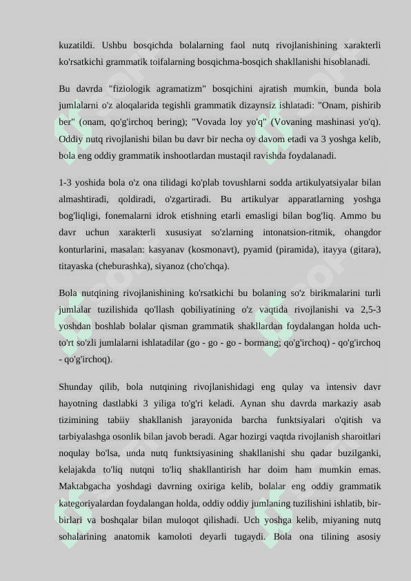 ONTOGENEZDA SO'Z HOSIL QILISH MEXANIZMLARINI SHAKLLLANISHI 4