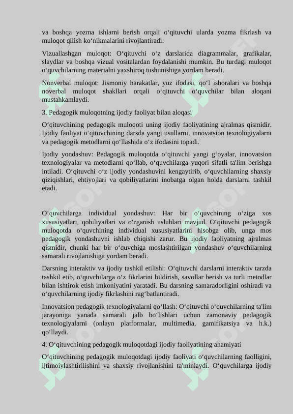 Pedagogik muloqot o‘qituvchining ijodiy faoliyati.docx 2