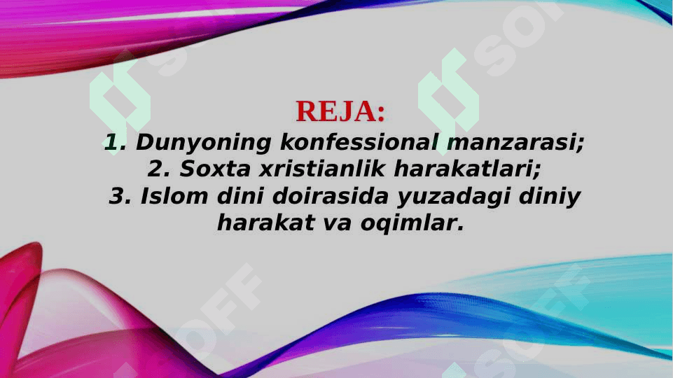 Zamonaviy diniy harakatlar va sektalar 3