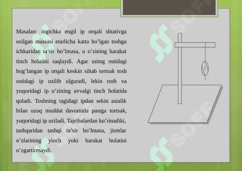 Dinamika qonunlarining tadbiqi 3