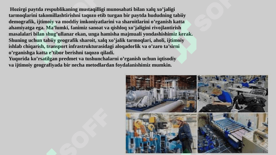 “SANOAT IQTISODIYOTI” FANIGA KIRISH. SANOAT MILLIY IQTISODIYOTNING YETAKCHI TARMOG’I. SANOAT TARMOQ TUZILMASI VA TARKIBIY SILJISHLAR. 3
