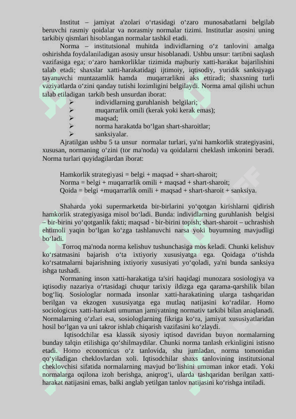 INSTITUTLAR VA ULARNING JAMIYAT RIVOJLANISHIDAGI ROLI 2