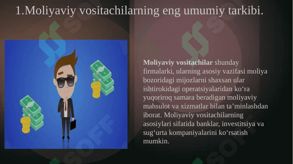 Tijorat banklar moliyaviy vositachi sifatida 2