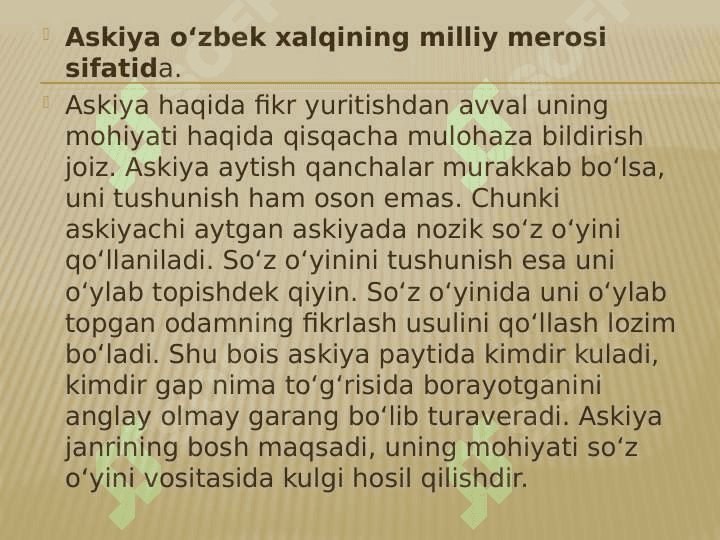 Askiya o'zbek xalqining milliy merosi sifatida 3