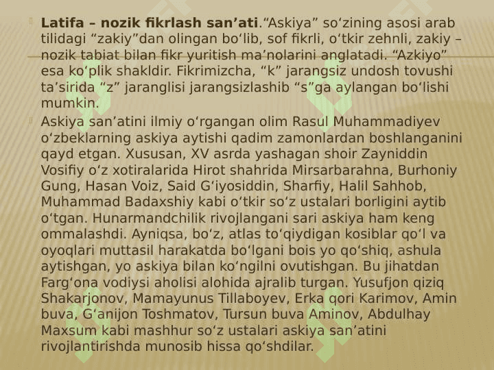 Askiya o'zbek xalqining milliy merosi sifatida 5