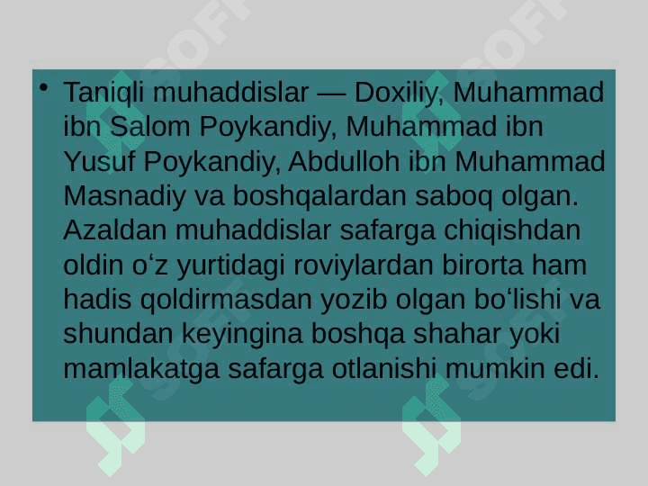 Al-Buxoriy “Al adab al mufrat” asari. 5