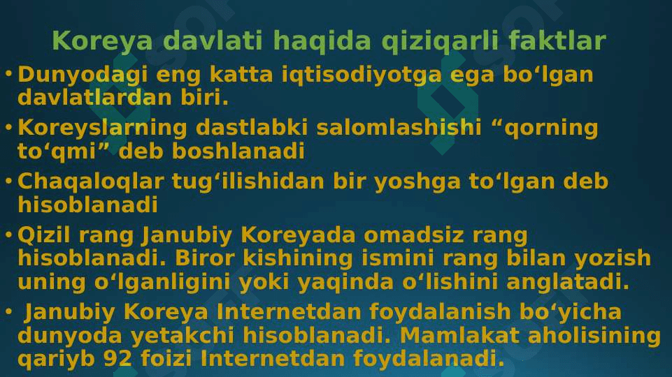 Janubiy Koreya haqida ma'lumot 6