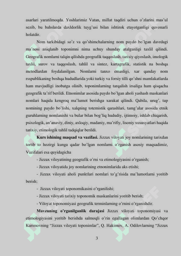 Jizzax viloyatining geografik o’rni va etimologiyasi 3