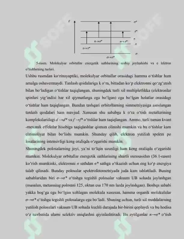 Ultrabinafsha va ko`rinuvchan soha spektroskopiyasi 3