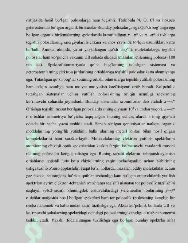 Ultrabinafsha va ko`rinuvchan soha spektroskopiyasi 4