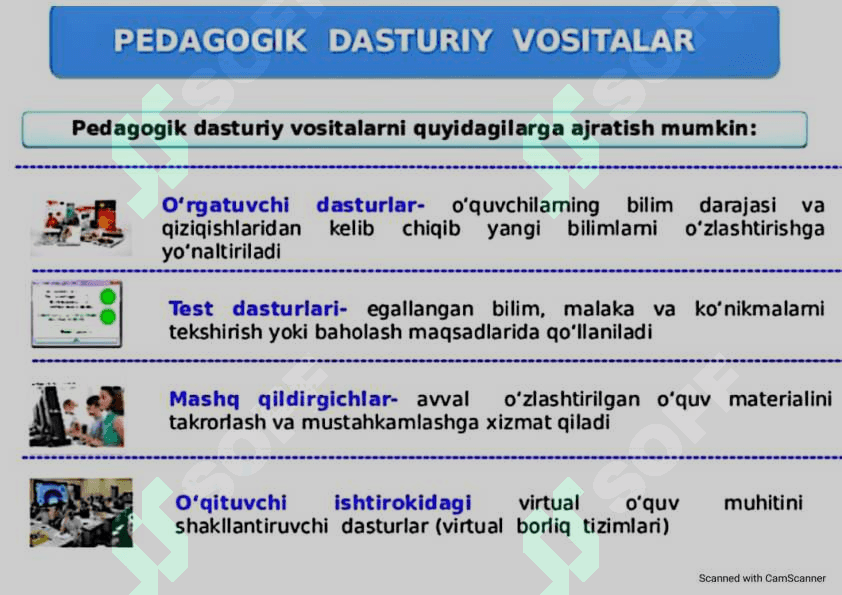 iSpring studio, Hot potatoes, My test X dasturlarida pedagogik didakti 3